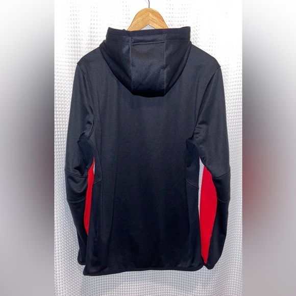 2/60& Men’s UNDER ARMOUR ColdGear black and red  Reactor Fleece Hoodie sz medium - Picture 14 of 16